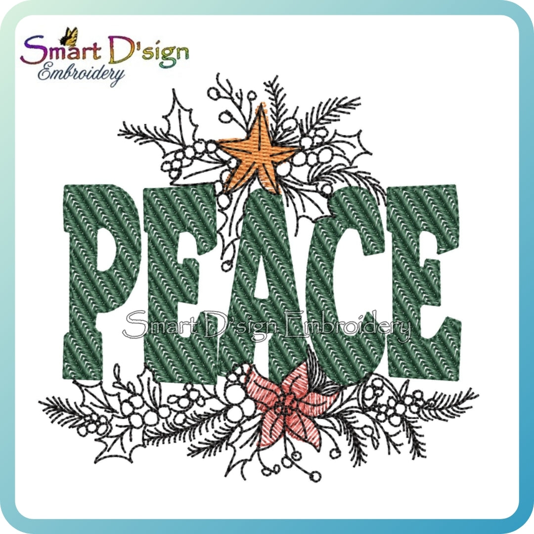 PEACE – Knitted Look Word Art