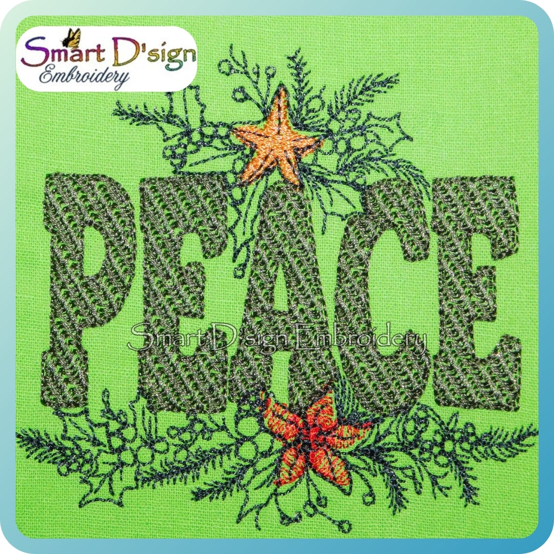 PEACE – Knitted Look Word Art