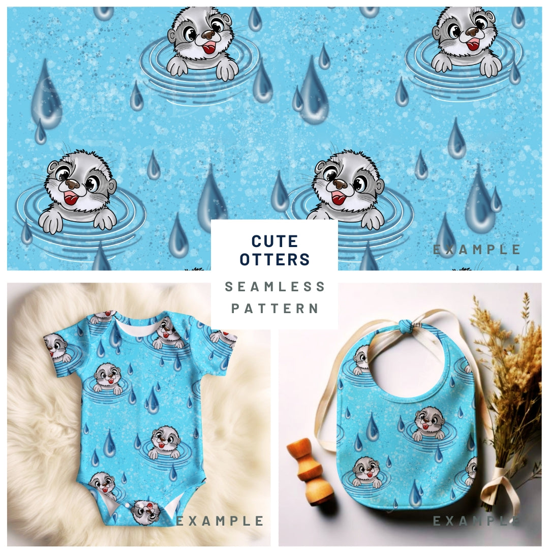 SÜSSE OTTER Randloses Muster