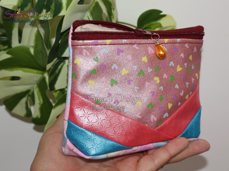 PATCHWORK DELIGHT - EXCLUSIVE Flat Bottomed ITH ZIPPER BAG
