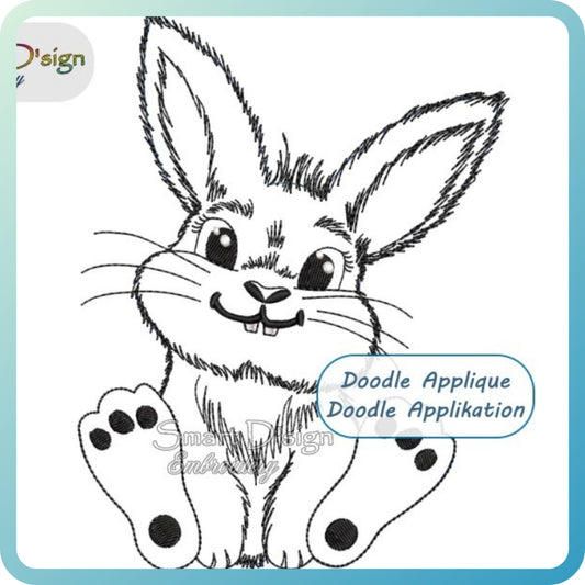 CUTE LITTLE BUNNY #2 Doodle Applique