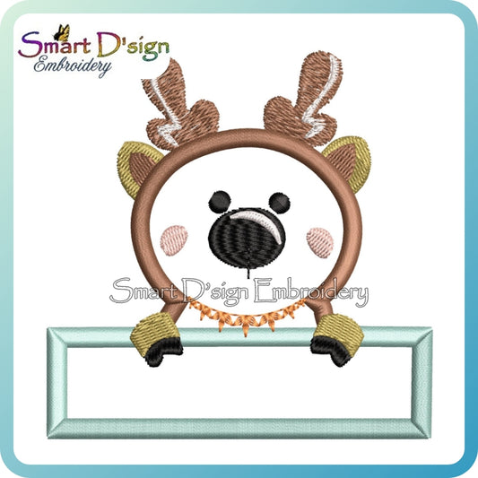 Reindeer Head Appliqué
