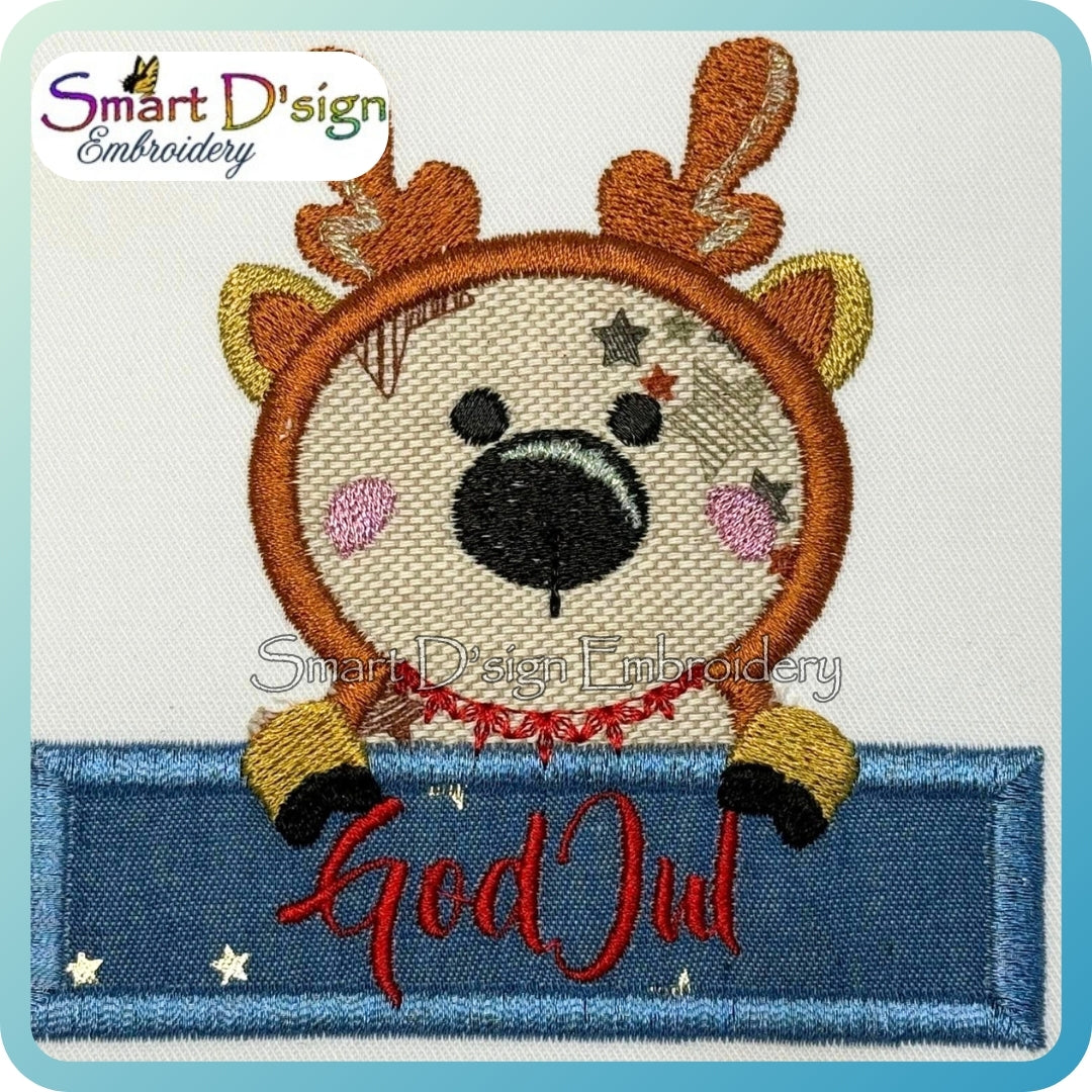 Reindeer Head Appliqué