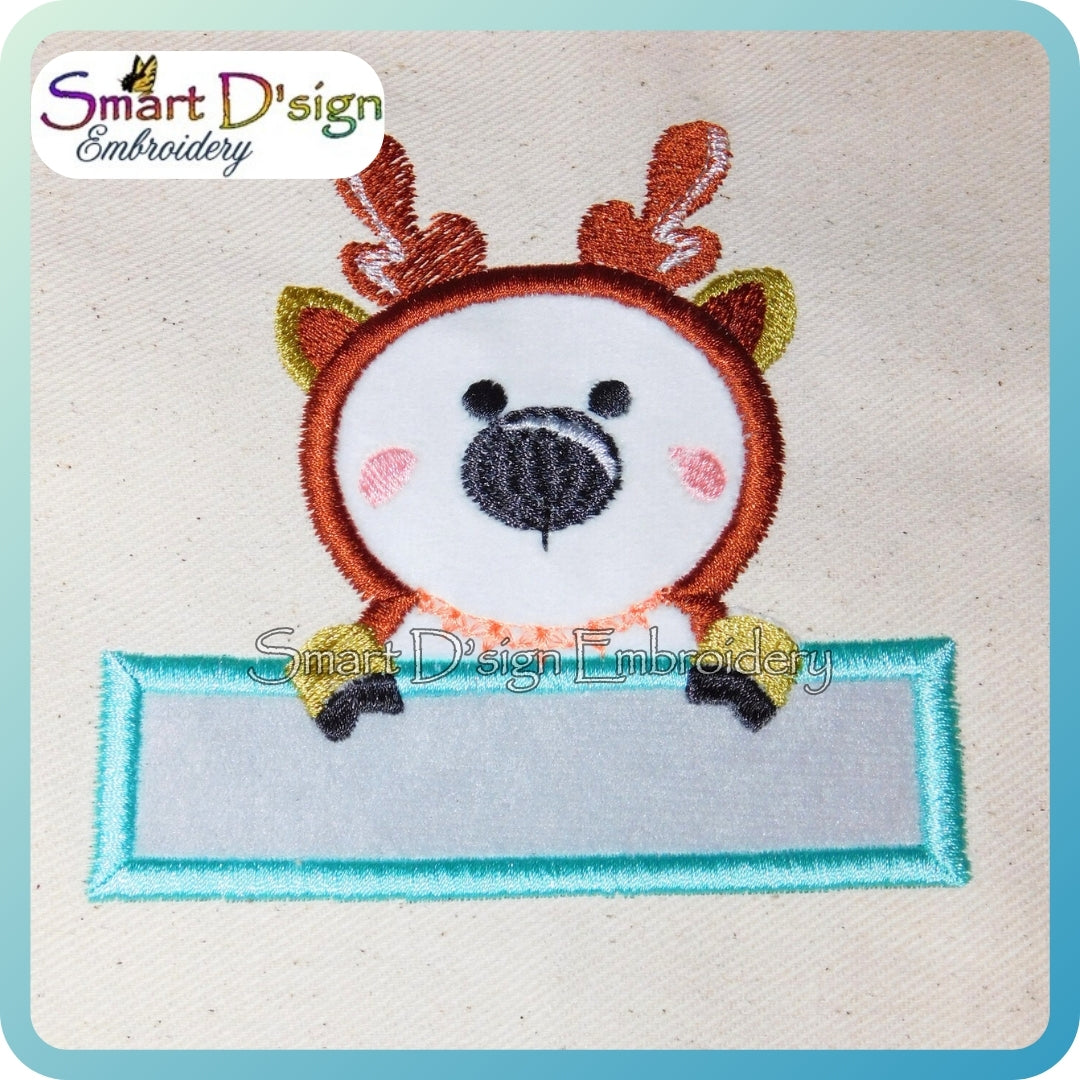 Reindeer Head Appliqué