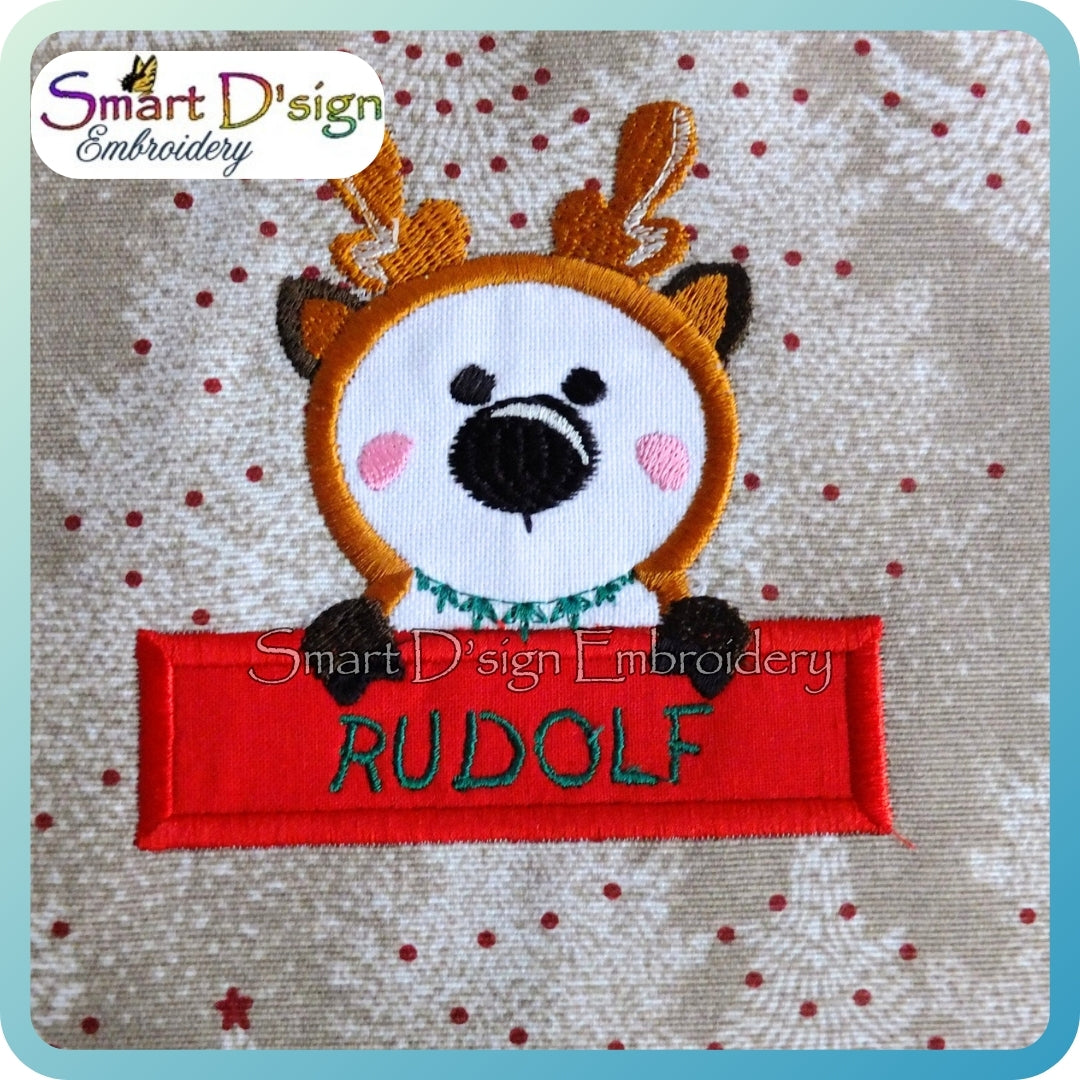 Reindeer Head Appliqué