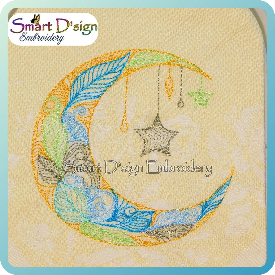 Federmond (Farbenfrohe Lineart)