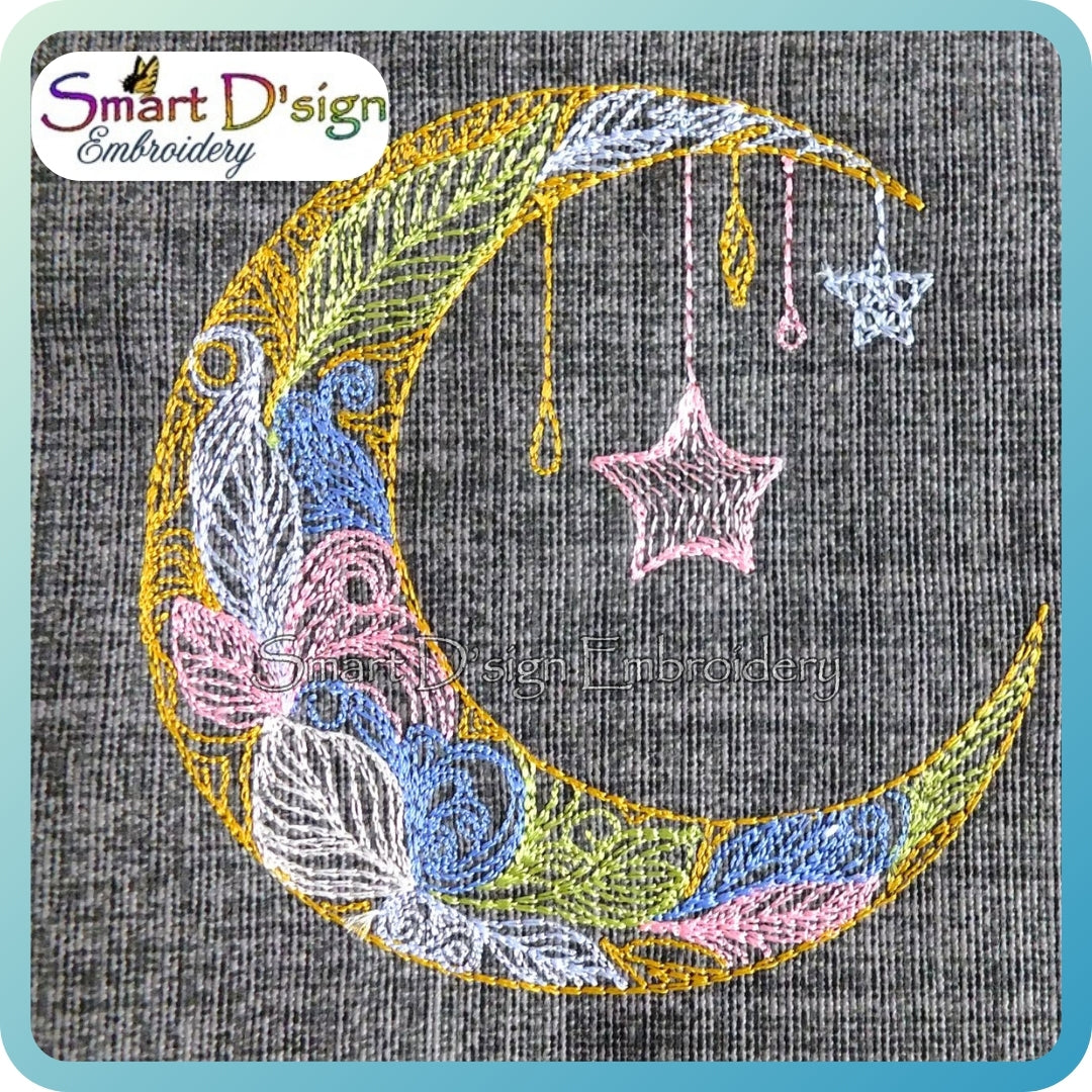 Federmond (Farbenfrohe Lineart)