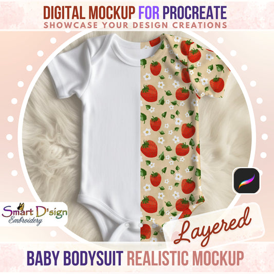 BABY BODYSUIT ONESIE MOCKUP for PROCREATE / iPad