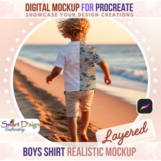 BOY TODDLER SHIRT MOCKUP for PROCREATE / iPad