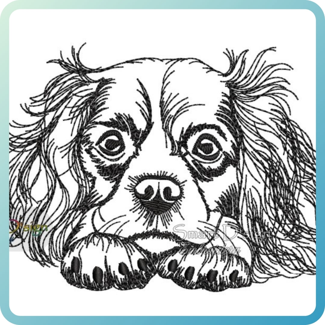 CAVALIER KING CHARLES SPANIEL Sketch Motiv