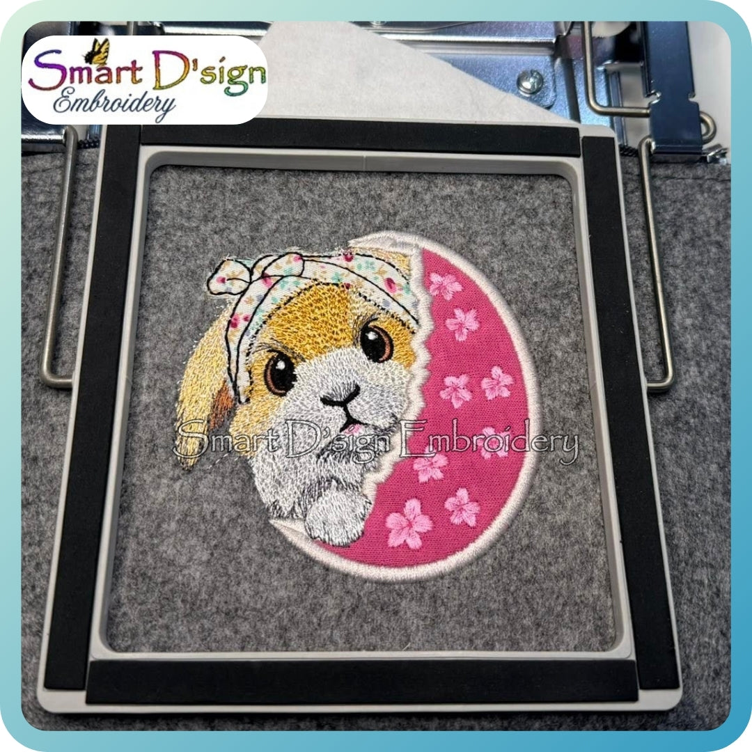 Osterhase in mehrfarbiger Lineart