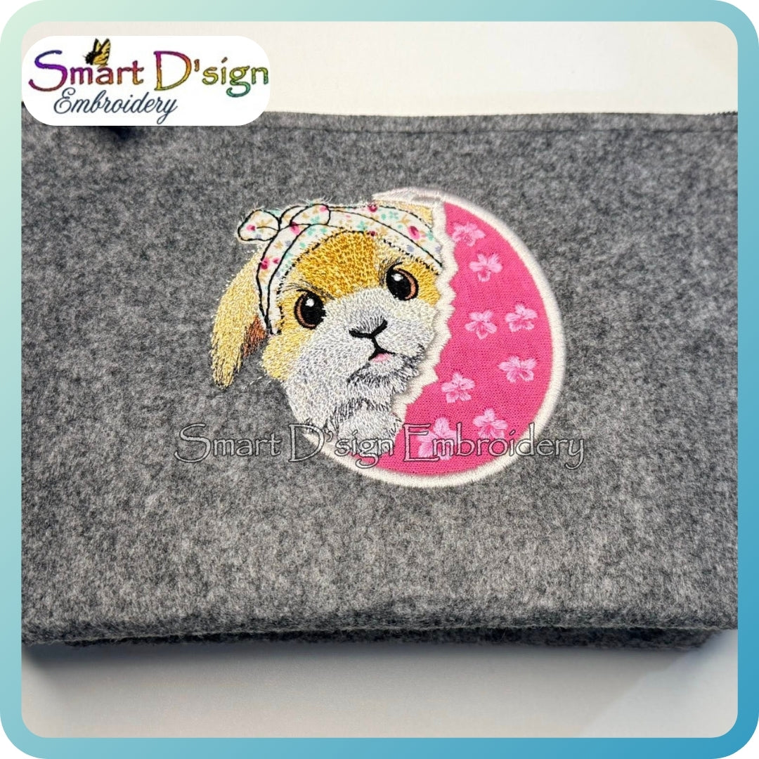 Osterhase in mehrfarbiger Lineart