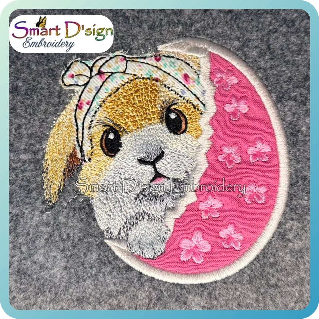 Osterhase in mehrfarbiger Lineart