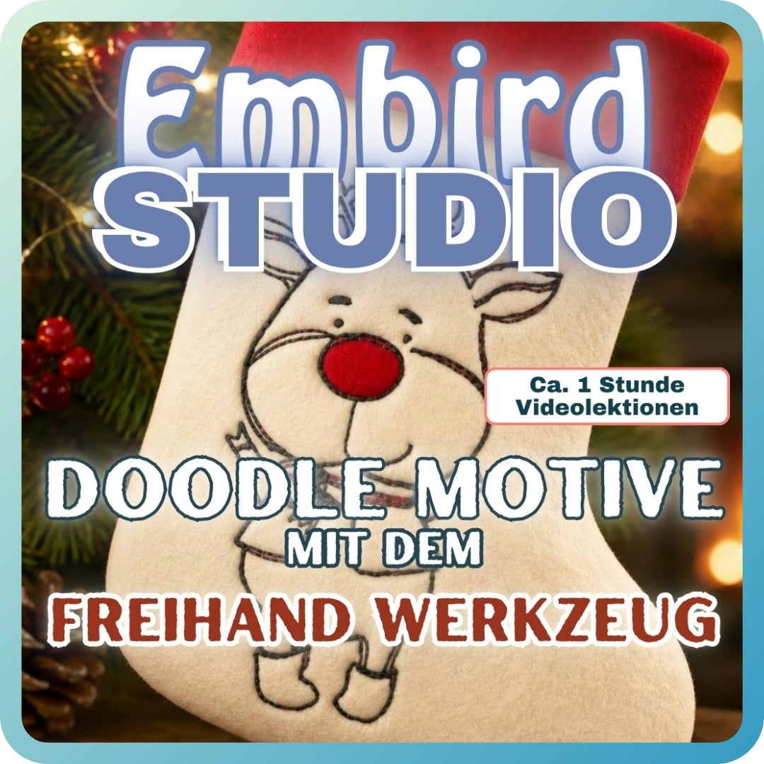 Embird Studio - Onlinekurs Doodle Motive mit dem Freihandwerkzeug Freehand Tool