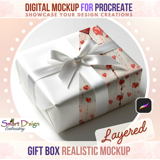 GESCHENKBOX MOCKUP für PROCREATE / iPad