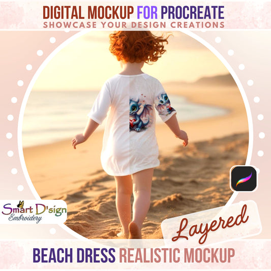 GIRL TODDLER SHIRT MOCKUP for PROCREATE / iPad