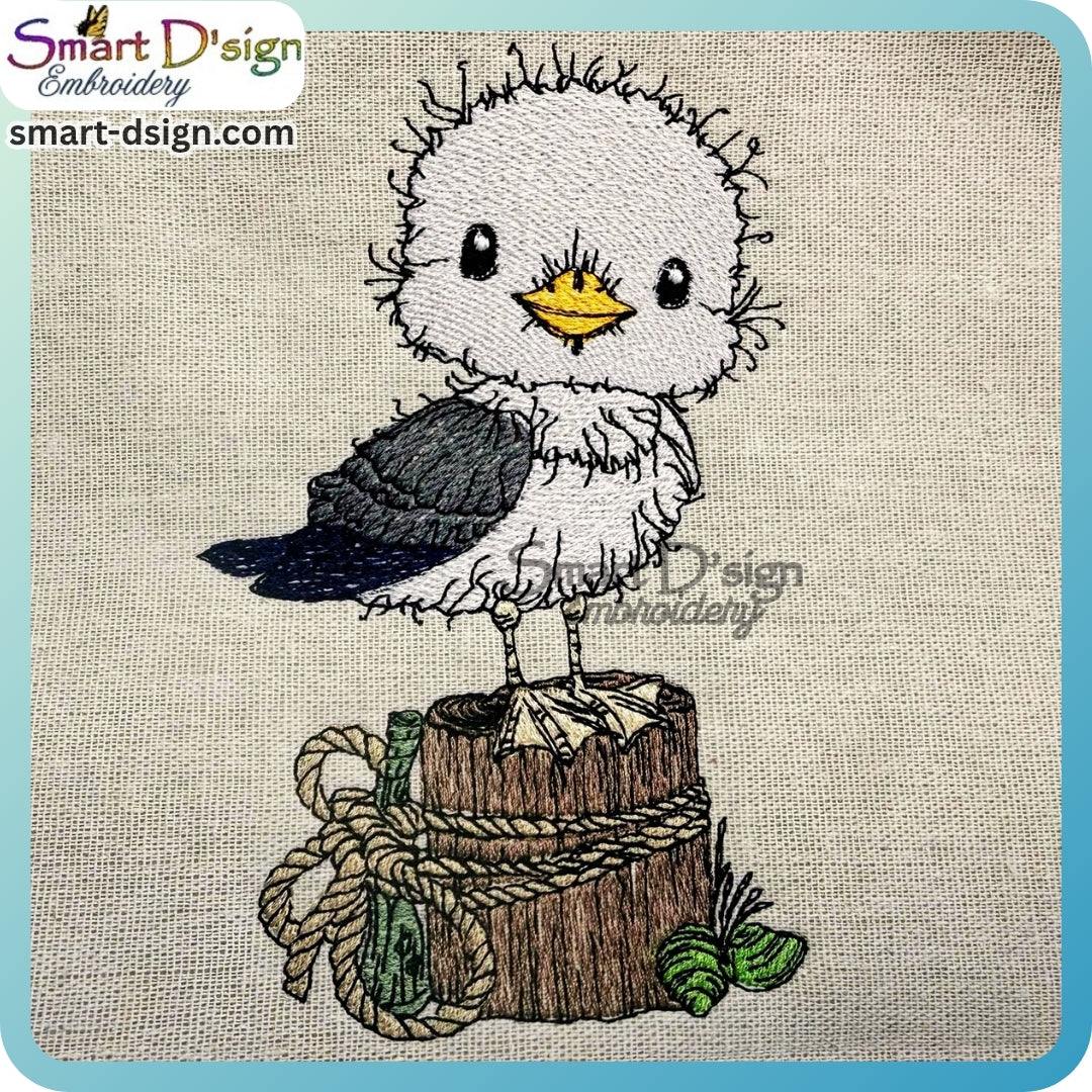 Möwe – Maritime Doodle Stickdatei