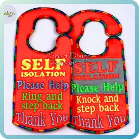 ITH DOOR HANGER - HELP SELF ISOLATION Set - ENGLISH
