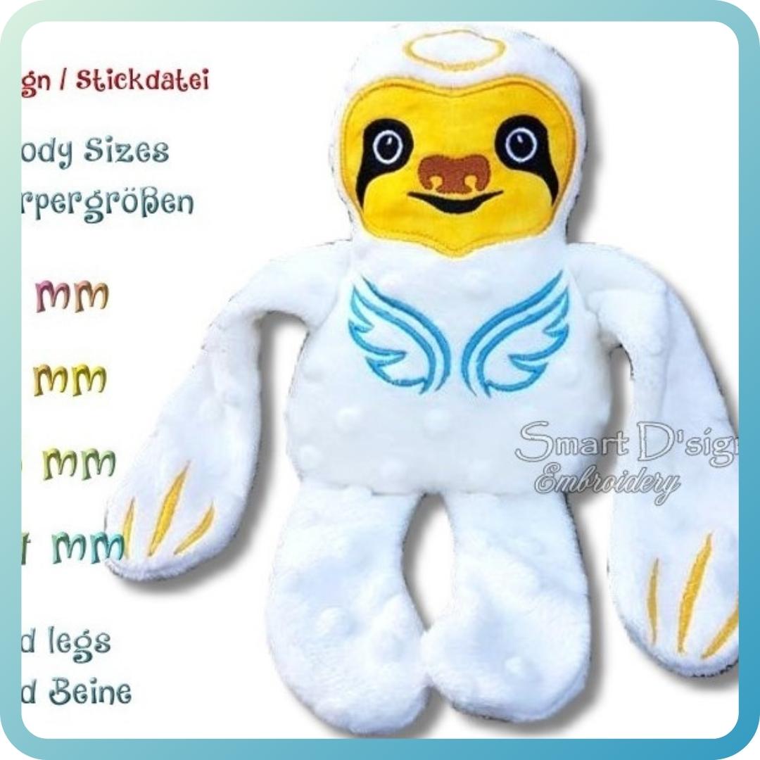 ITH PLUSH TOY SLOTH - ANGEL Machine Embroidery Design – Smart D'sign ...