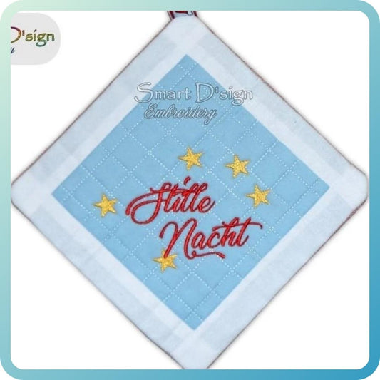 ITH SQUARE PATCHWORK POTHOLDER STILLE NACHT