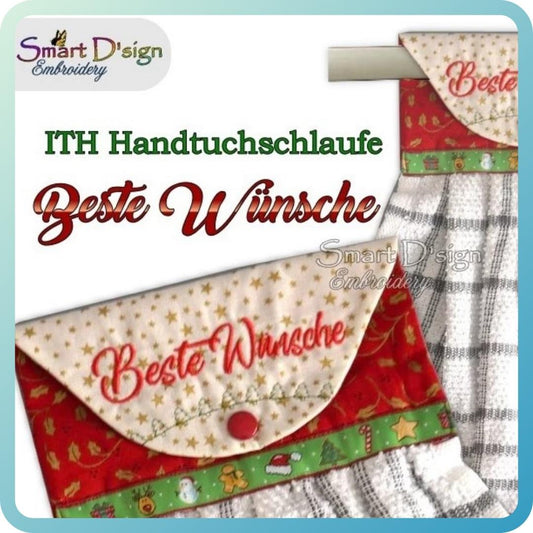 ITH Hanging Towel Topper BESTE WÜNSCHE - GERMAN