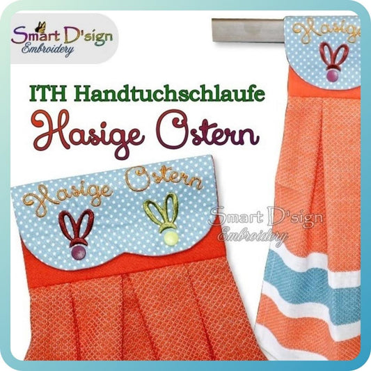 ITH Hanging Towel Topper HASIGE OSTERN - GERMAN