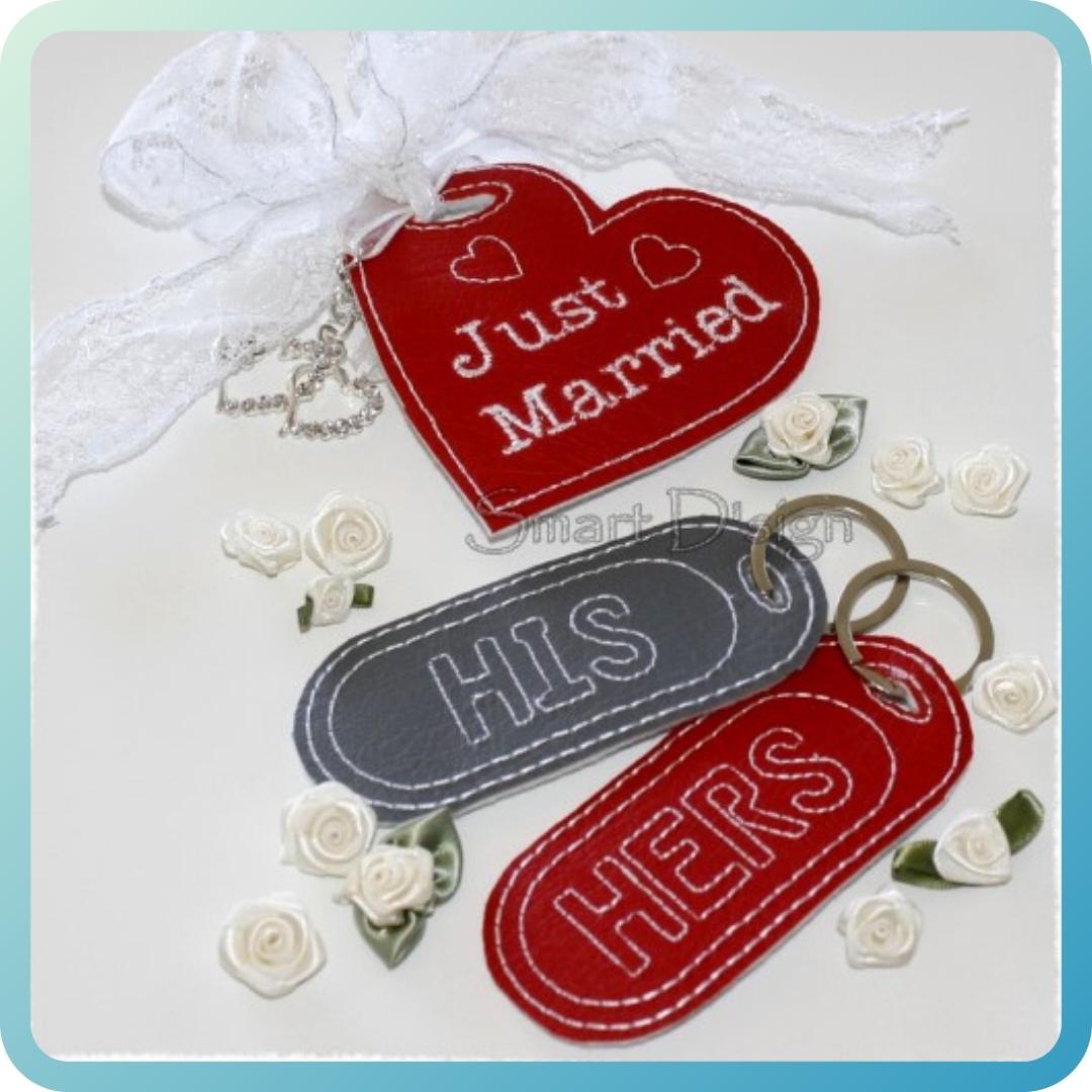 JUST MARRIED ITH Kofferanhänger Set