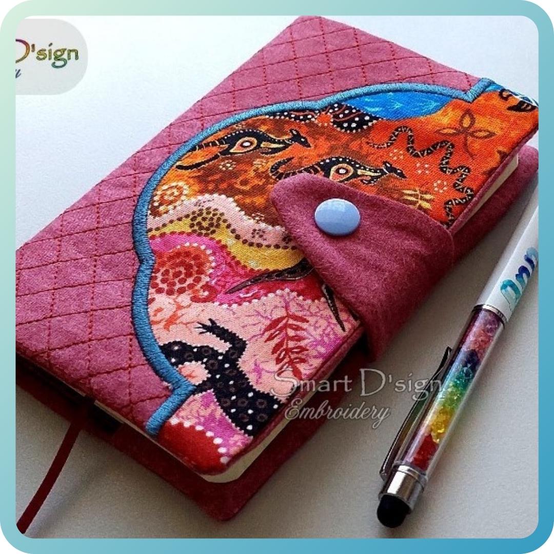 ITH NOTEBOOK COVER for 9x14 cm notebooks Machine Embroidery Design ...