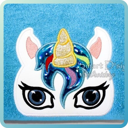 UNICORN Applique TOWEL HOODY PEEKER