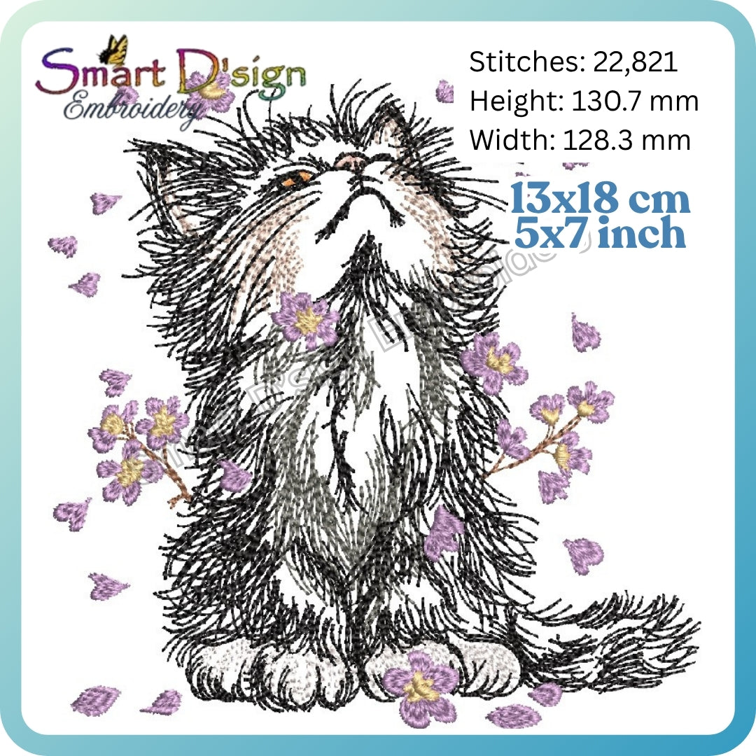 Spring Kitten Doodle Design