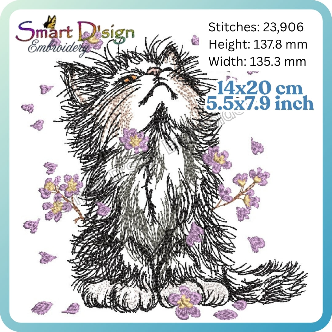 Spring Kitten Doodle Design