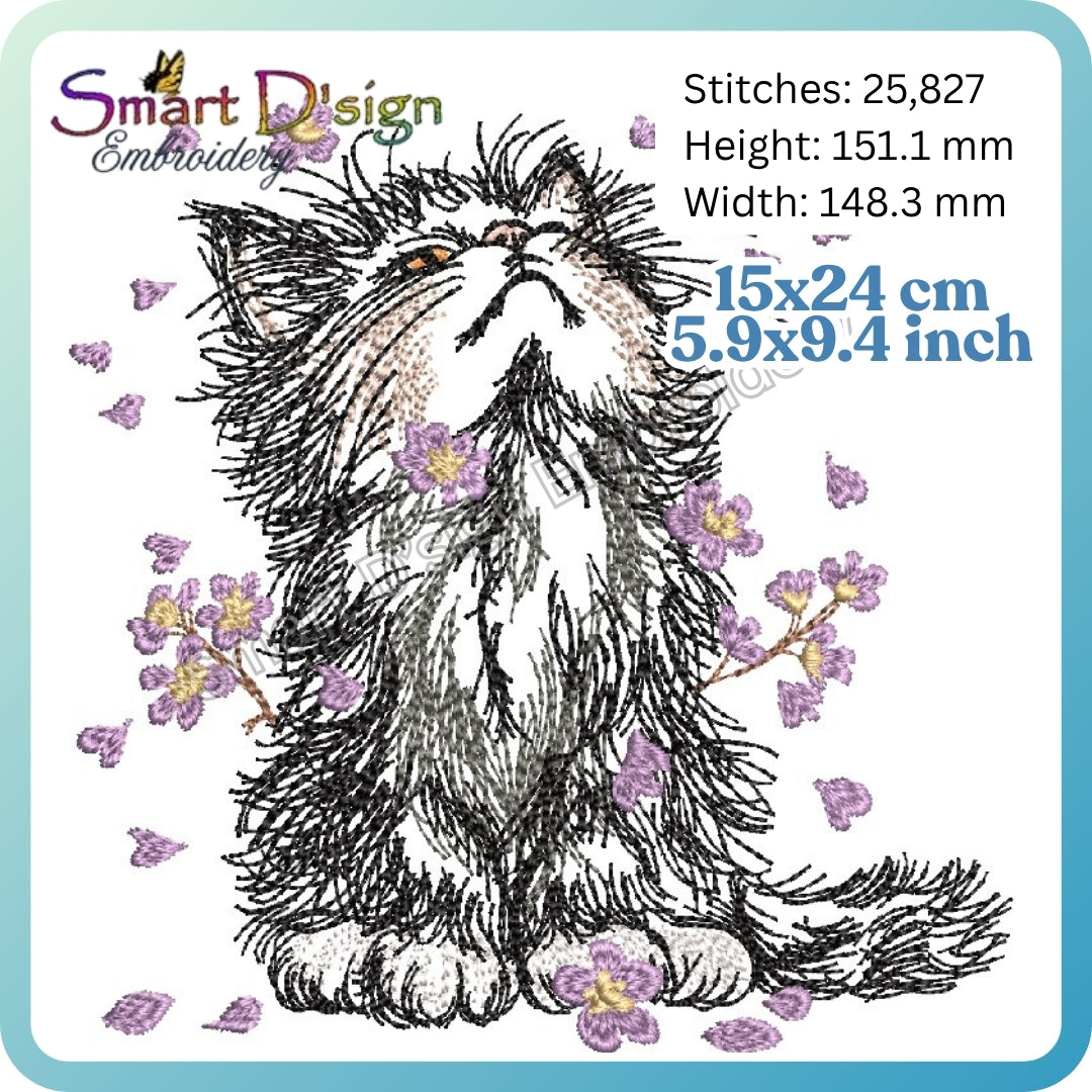 Spring Kitten Doodle Design