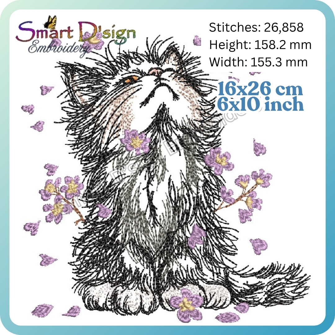 Spring Kitten Doodle Design