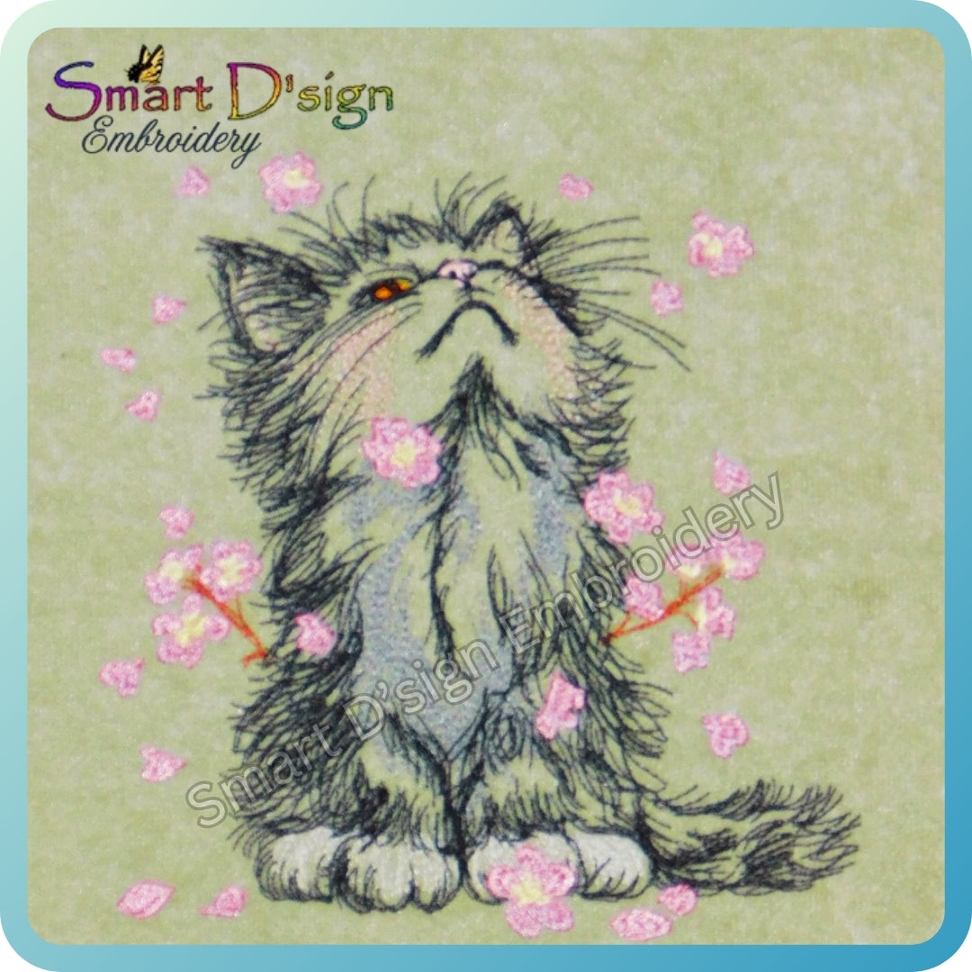 Spring Kitten Doodle Design
