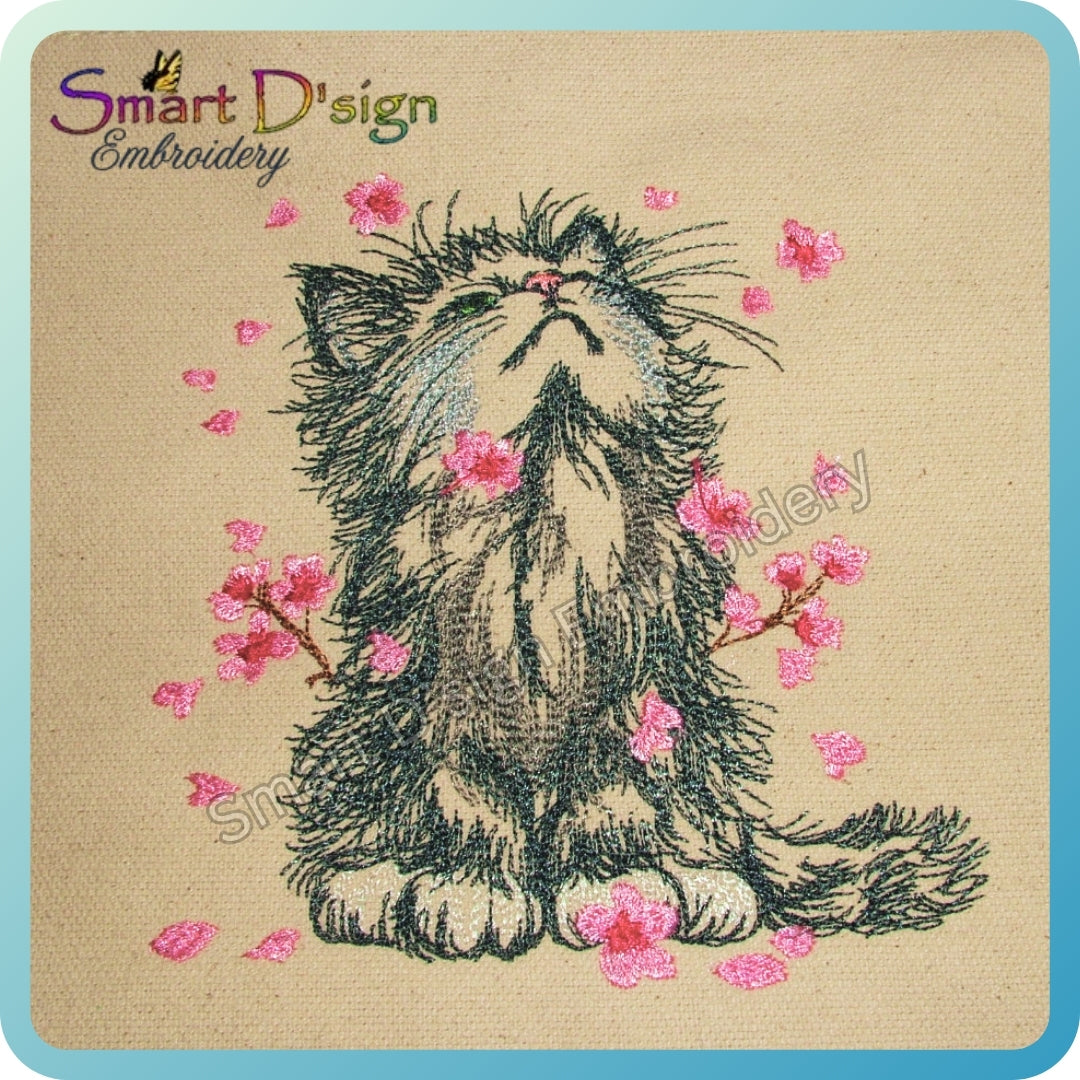 Spring Kitten Doodle Design