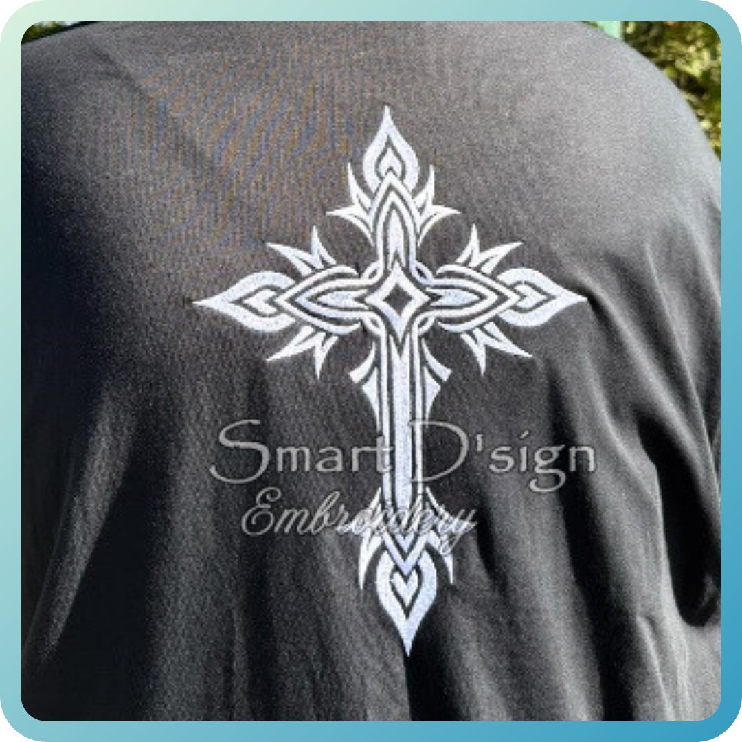 Tribal Cross Machine Embroidery Design
