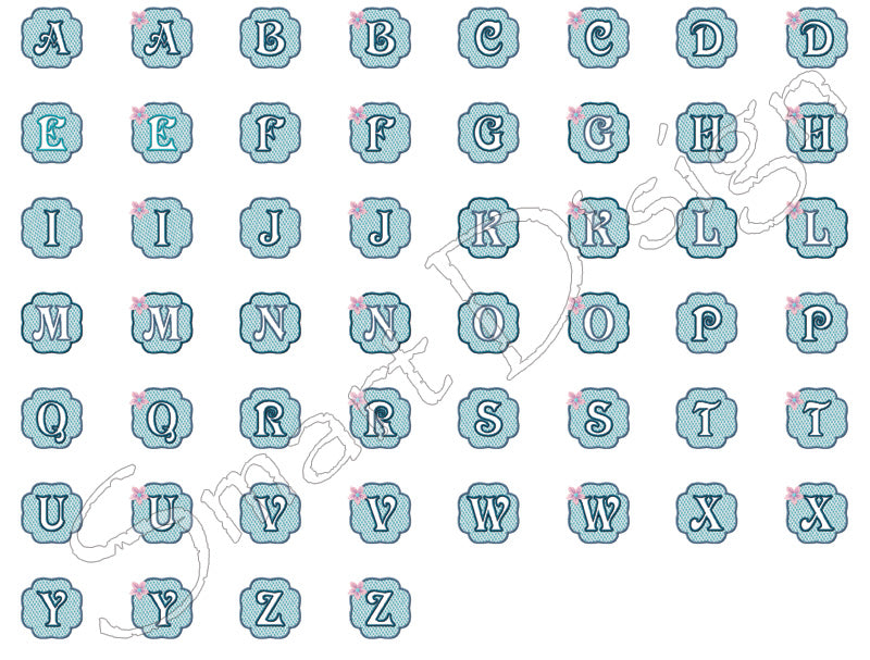 EMBOSSED ALPHABET LETTERS Mega Set Machine Embroidery Design – Smart D ...