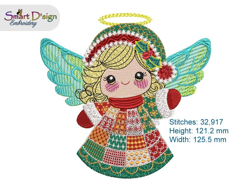 PATCHWORK CHRISTMAS ANGEL