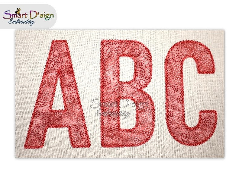 Raw Letters RAW EDGE APPLIQUE LETTERS & NUMBERS Mega Set Machine Embroidery Design ...