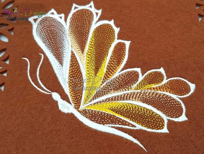 Embroderd Ripple Design BUTTERFLY Ripple Stitch Machine Embroidery Design – Smart D'sign Embroidery