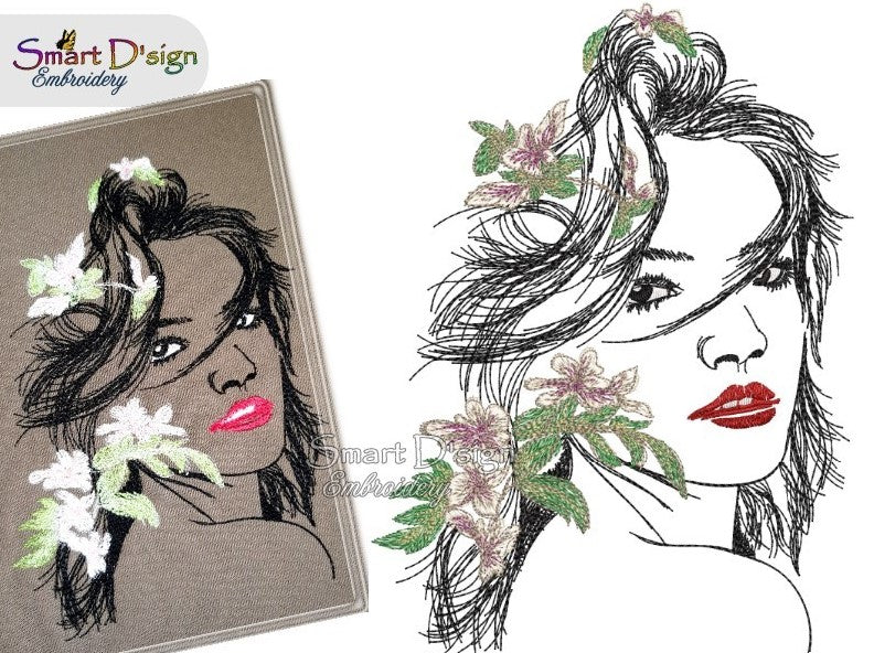 CARIBBEAN BEAUTY - Woman Portrait - Doodle Sketch Design