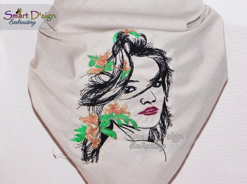 CARIBBEAN BEAUTY - Woman Portrait - Doodle Sketch Design