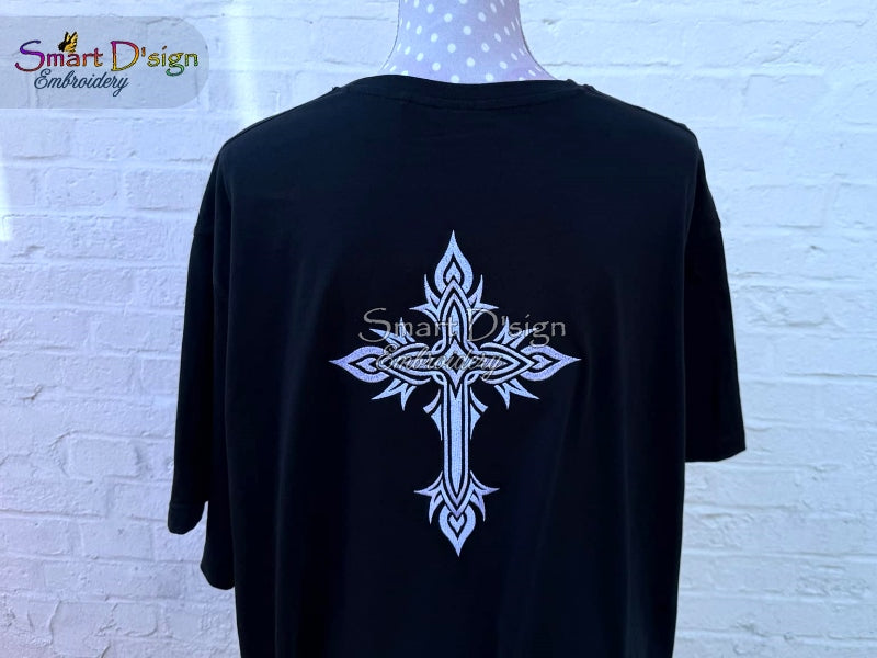 TRIBAL / CELTIC / CHRISTIAN CROSS Machine Embroidery Design