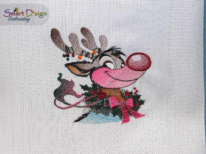 SMILING REINDEER DANCER