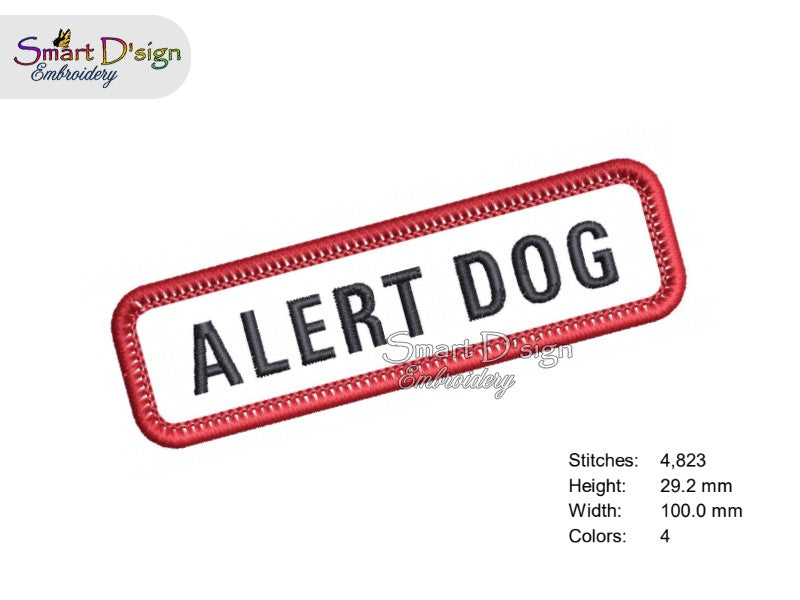 AWARENESS DOG PATCHES with FAUX MERROW EDGE
