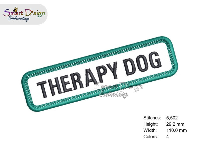AWARENESS DOG PATCHES with FAUX MERROW EDGE