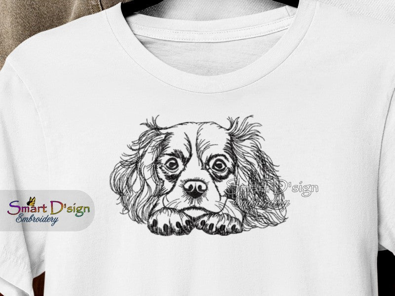 CAVALIER KING CHARLES SPANIEL Sketch Motiv