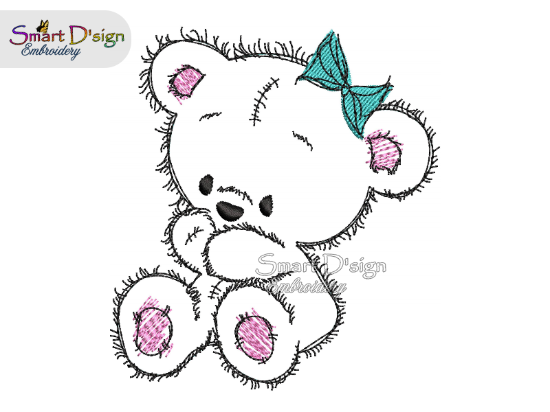 TEDDY Raw Doodle Applique