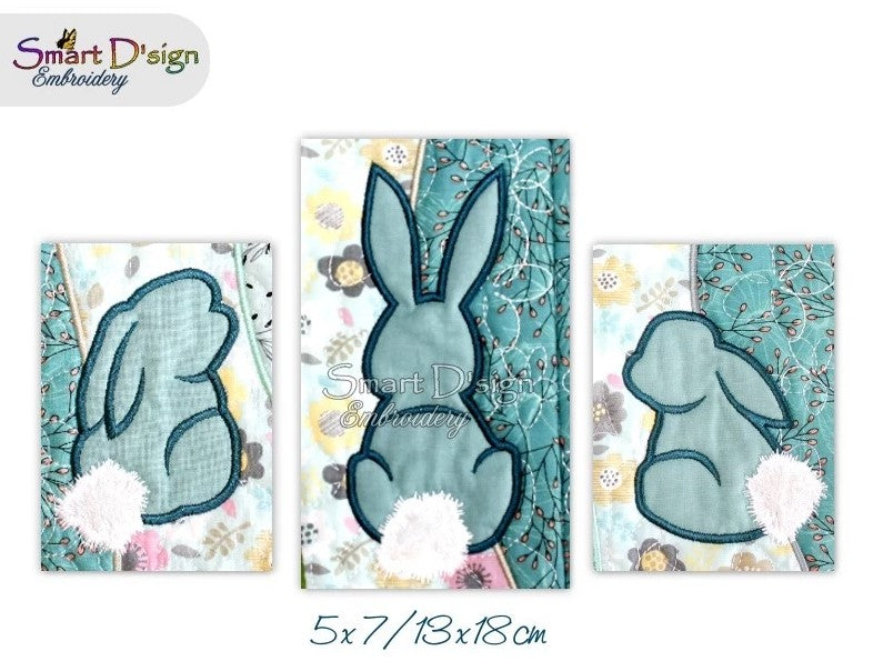 EASTER BUNNY APPLIQUE SET