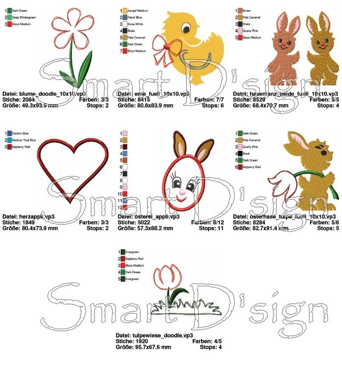 EASTER DOODLE APPLIQUE Mega Set